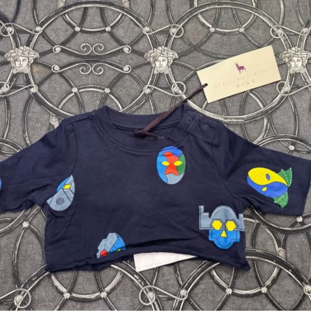 BRAND NEW STELLA MCCARTNEY KIDS SUPER HERO T SHIRT BABY 3 MONTHS UNISEX